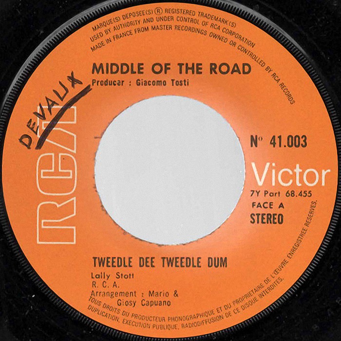 Middle of the Road Tweedle Dee Tweedle Dum France side 1
