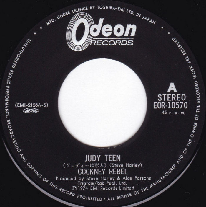 Cockney Rebel Judy Teen Japan side 1