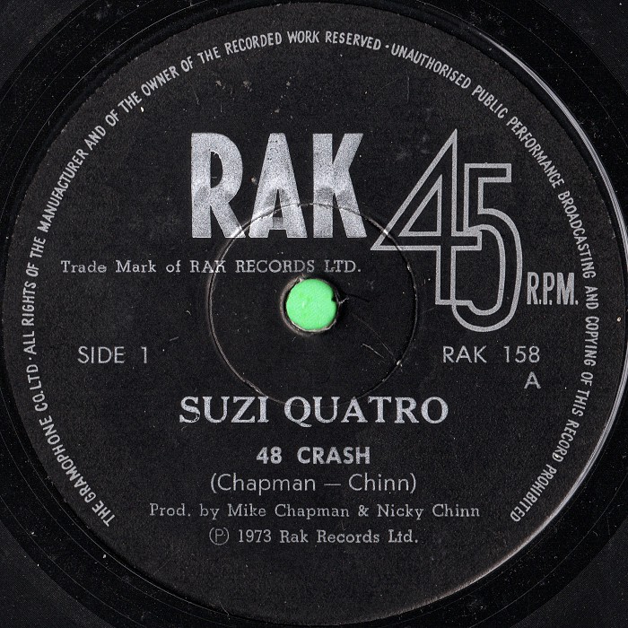Suzi Quatro 48 Crash Israel side 1