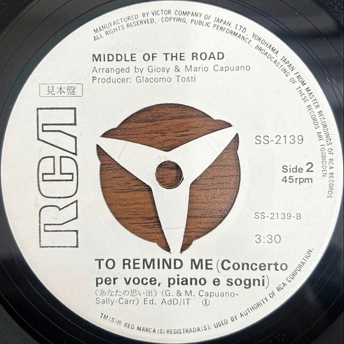 Middle Of The Road Soley Soley Japan promo side 1