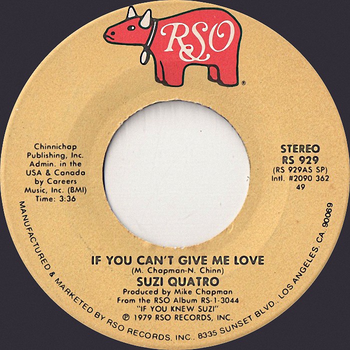 Suzi Quatro If You Can't Give Me Love USA side 1
