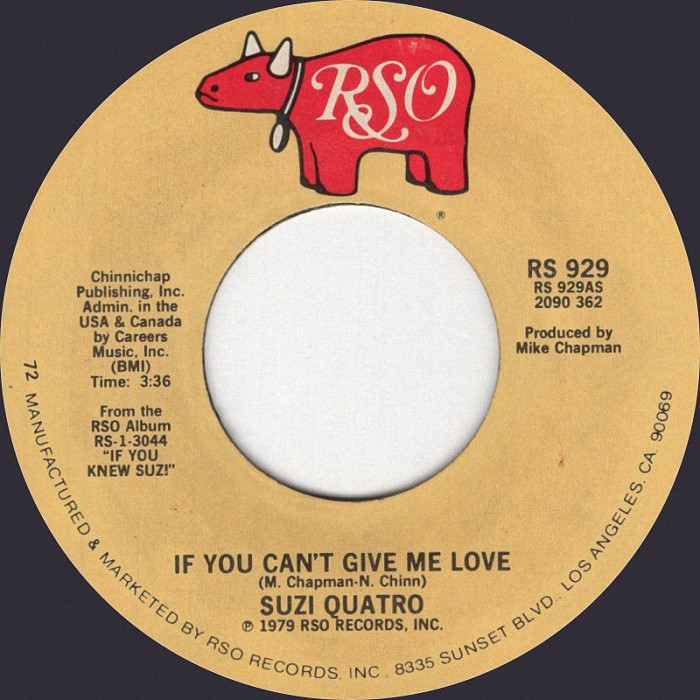 Suzi Quatro If You Can't Give Me Love USA side 1