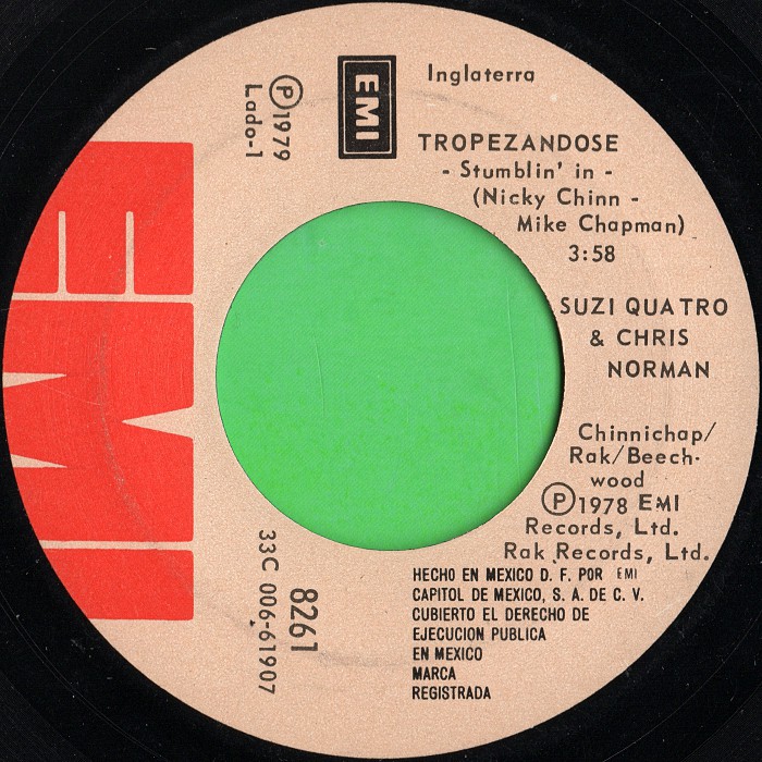 Suzi Quatro and Chris Norman Stumblin In Mexico side 1