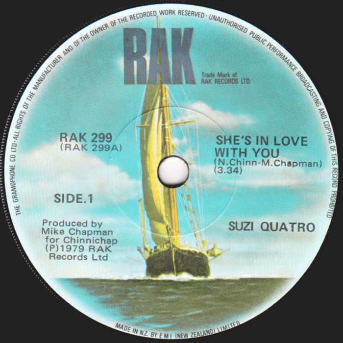 Suzi Quatro She's In Love With You New Zealand side 1