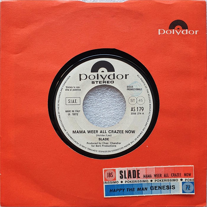 Slade Mama Weer All Crazee Now Italy jukebox front