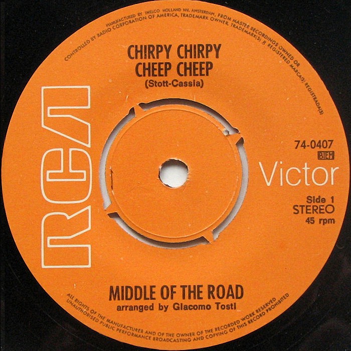 Middle of the Road Chirpy Chirpy Cheep Cheep Holland side 1