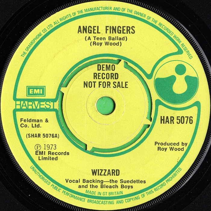 Wizzard Angel Fingers UK promo side 1