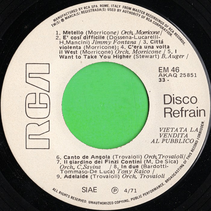 Middle of the Road Tweedle Dee Tweedle Dum Italy promo side 2