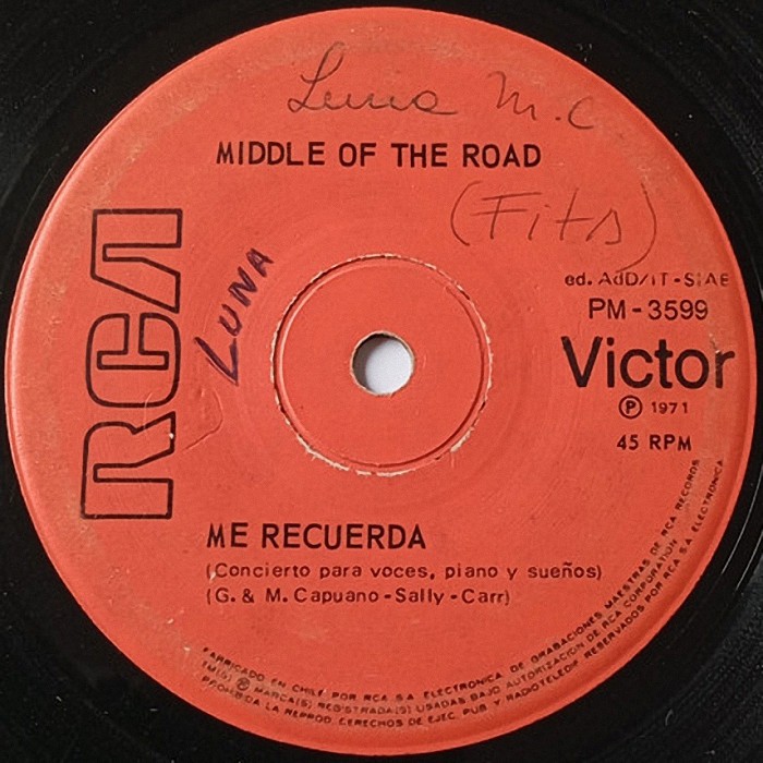Middle Of The Road Soley Soley Chile side 2