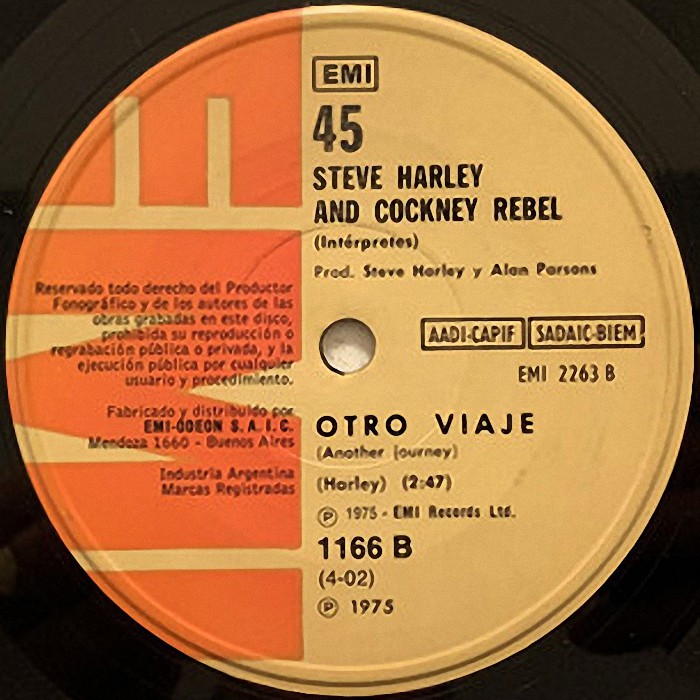 Cockney Rebel Make Me Smile Argentina side 2