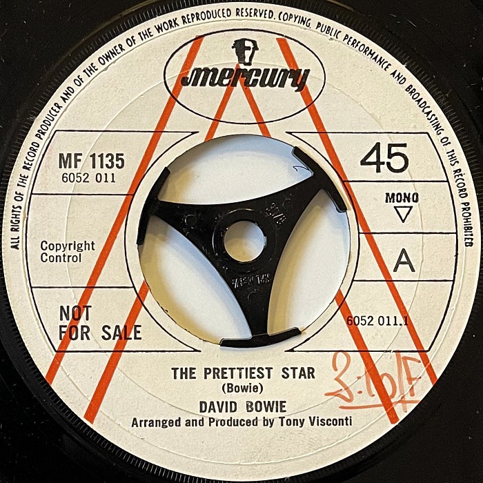 David Bowie The Prettiest Star UK promo side 1