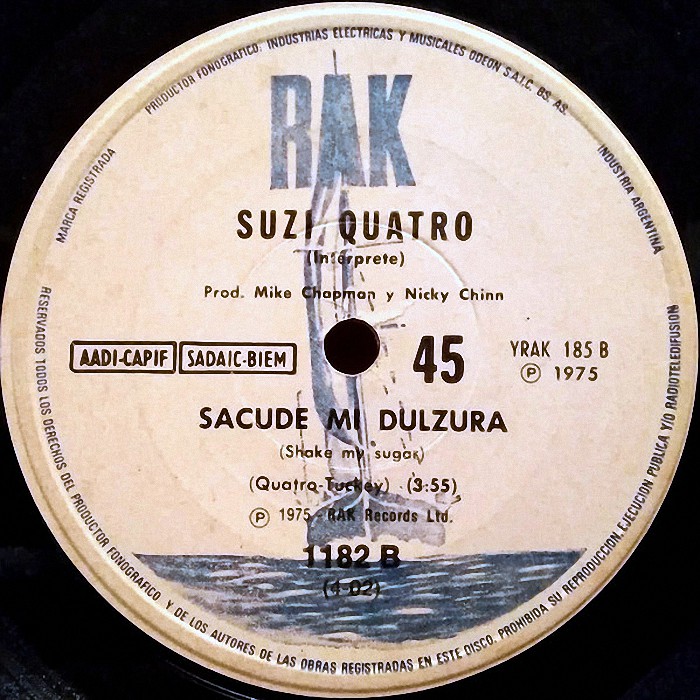 Suzi Quatro The Wild One Argentina promo side 2