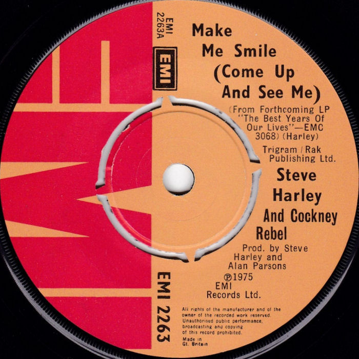 Cockney Rebel Make Me Smile UK side 1