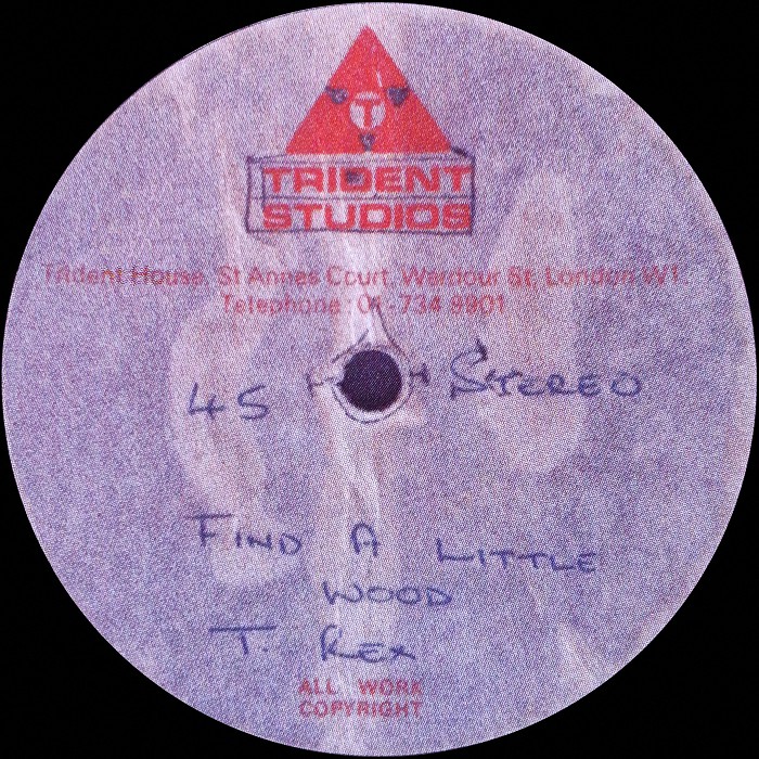 Side 1 of a single sided acetate