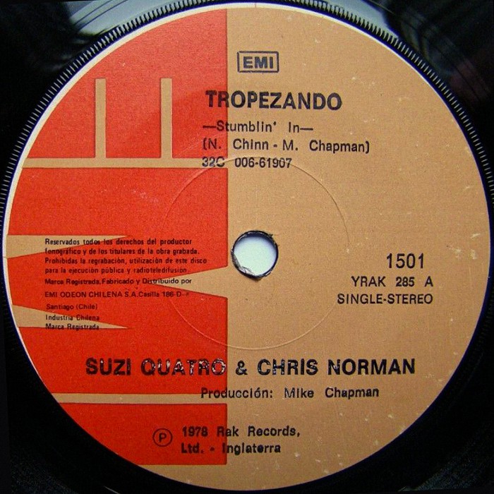 Suzi Quatro and Chris Norman Stumblin In Chile side 1