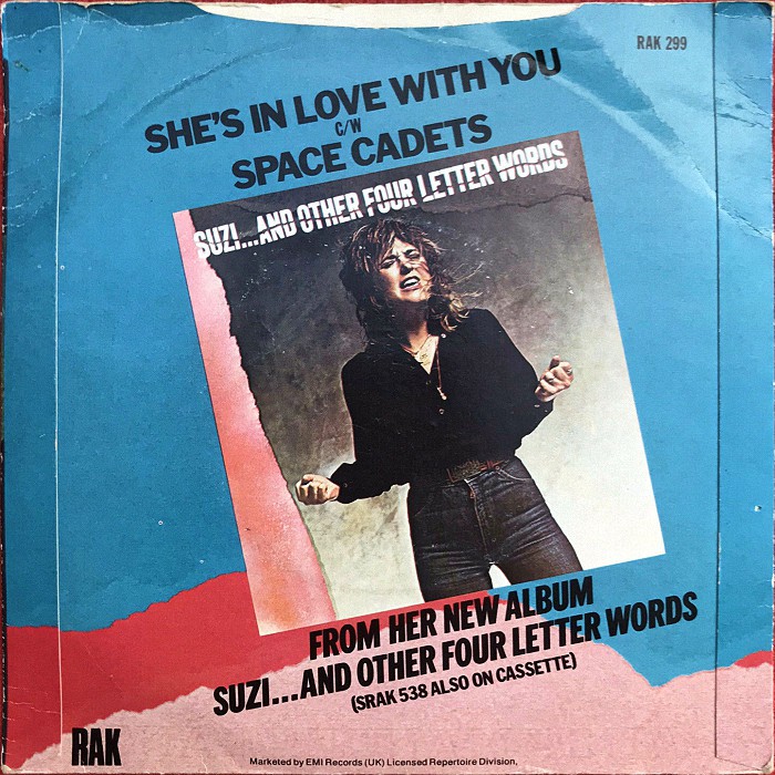 Suzi Quatro She's In Love With You UK back