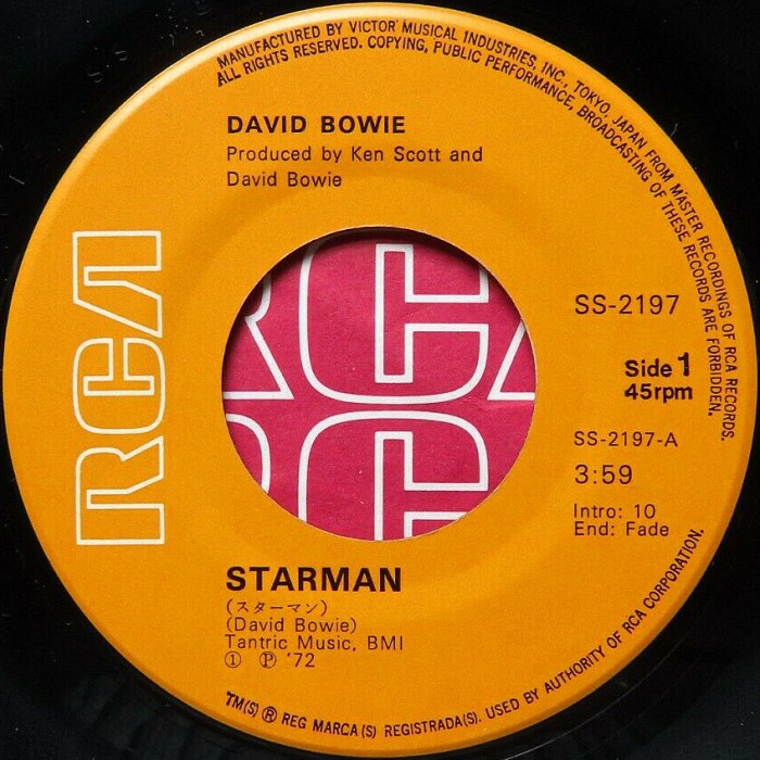David Bowie Starman Japan side 1