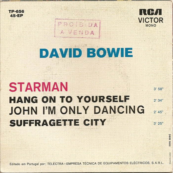 David Bowie Starman Portugal back