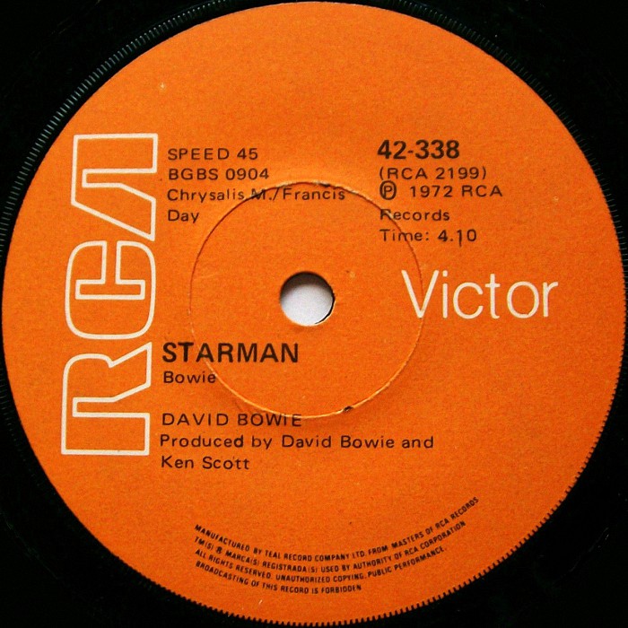 David Bowie Starman South Africa side 1