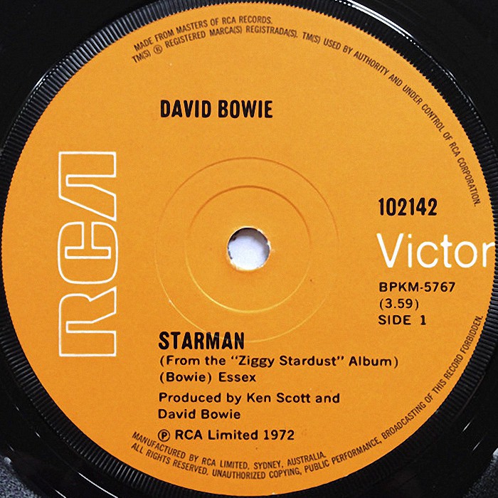 David Bowie Starman Australia side 1