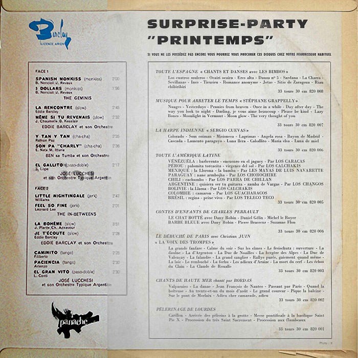 The In-Betweens (Slade) Surprise Party LP France back