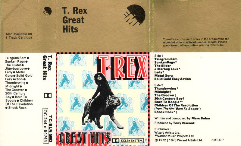 T. Rex Great Hits front