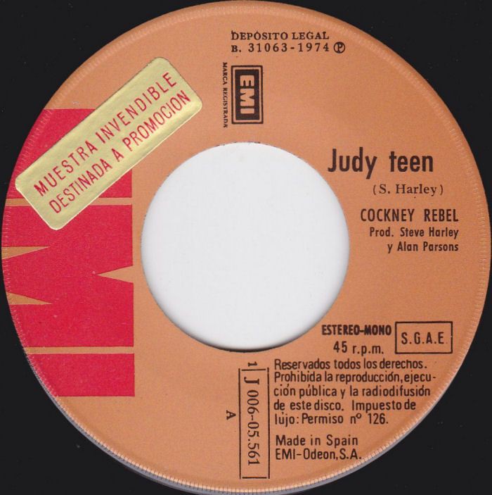 Cockney Rebel Judy Teen Spain side 1