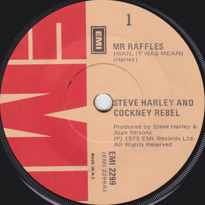 Cockney Rebel Mr. Raffles New Zealand side 1