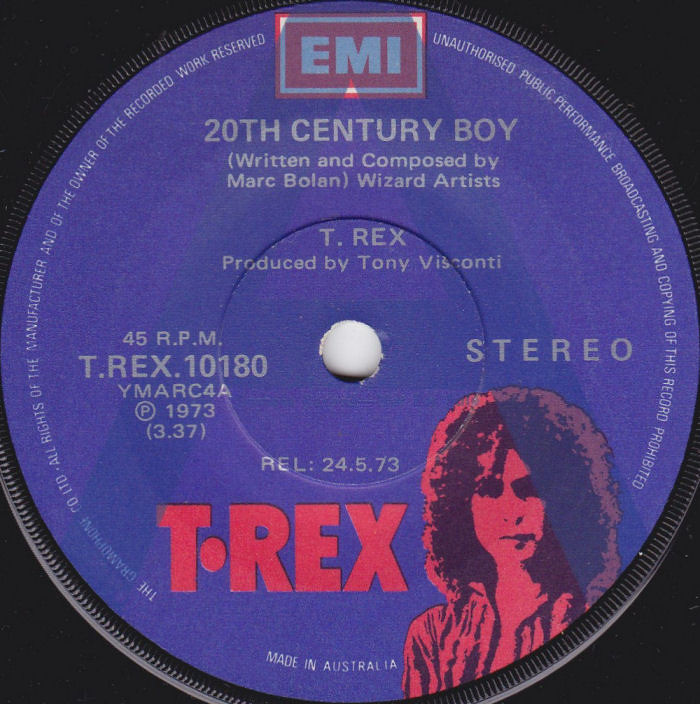 20th Century Boy Australia promo side 1