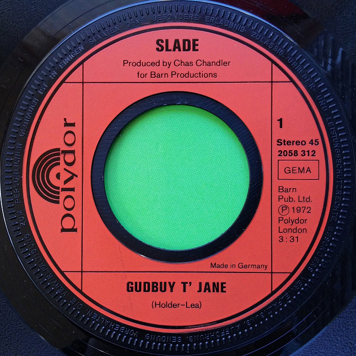 Slade Gudbuy T' Jane Germany side 1