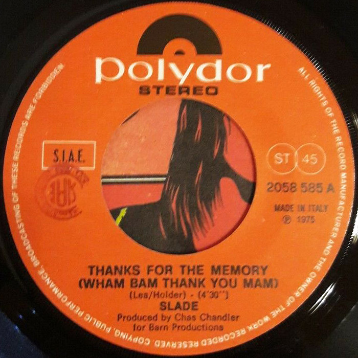 Slade Thanks For The Memory side 1 Italy