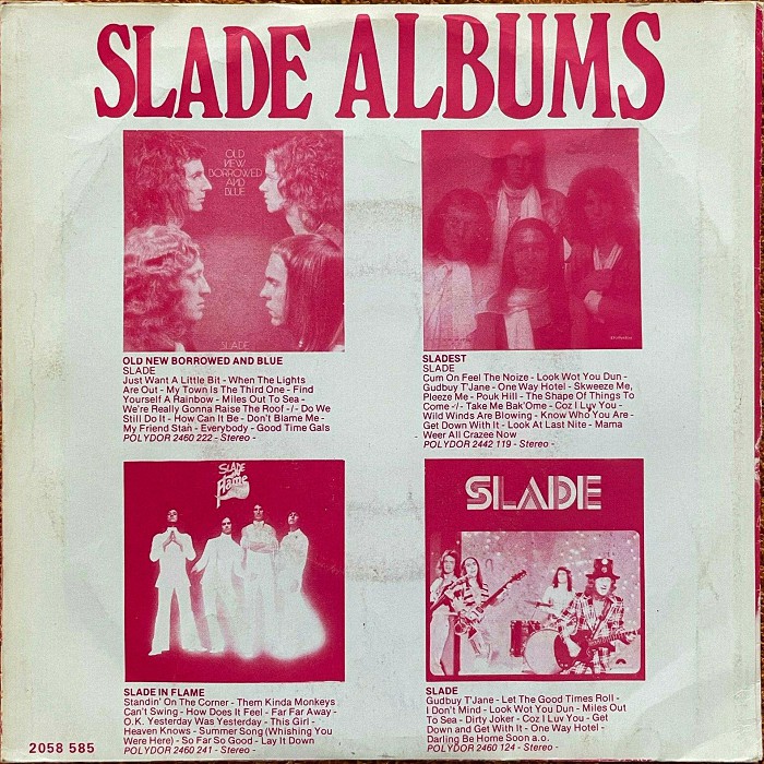 Slade Thanks For The Memory back Holland
