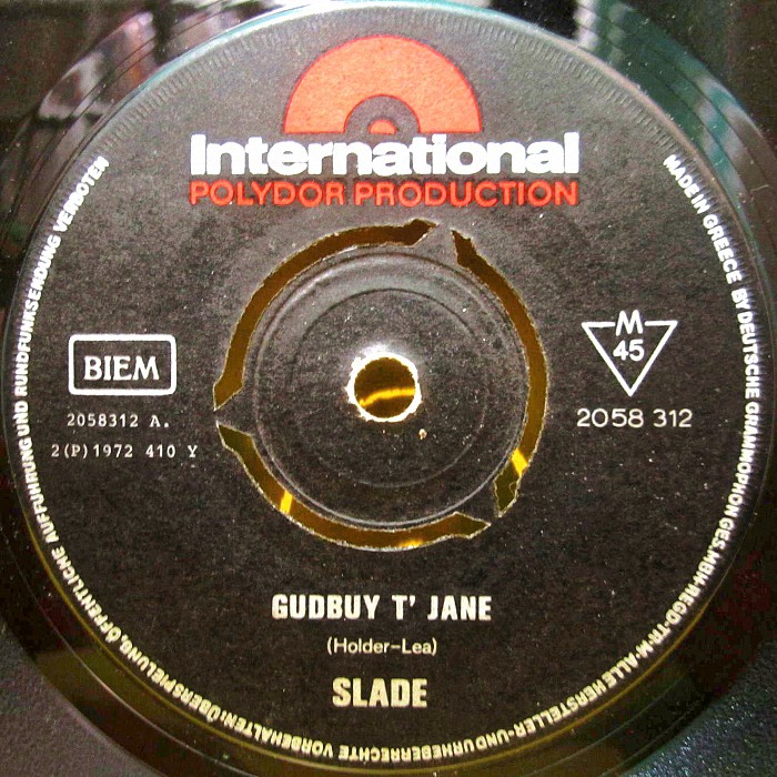 Slade Gudbuy T' Jane Greece side 1
