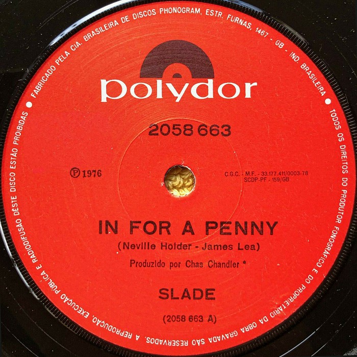 Slade In For A Penny Brazil side 1