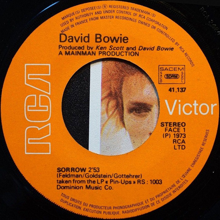 David Bowie Sorrow France side 1