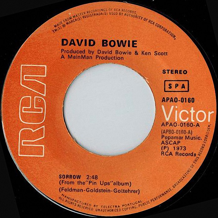 David Bowie Sorrow Portugal side 1