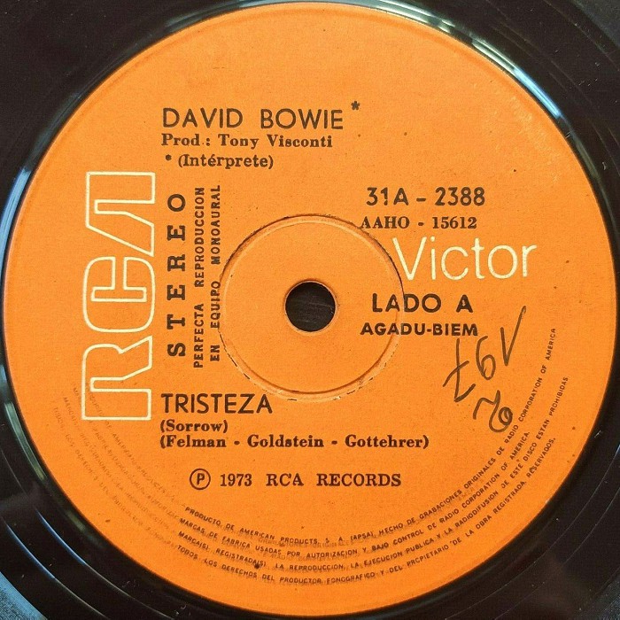 David Bowie Sorrow Uruguay side 1