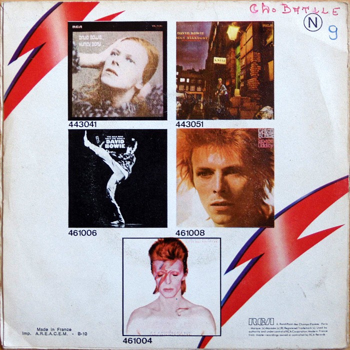 David Bowie Sorrow France back