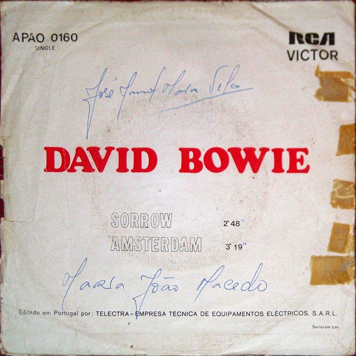 David Bowie Sorrow Portugal back