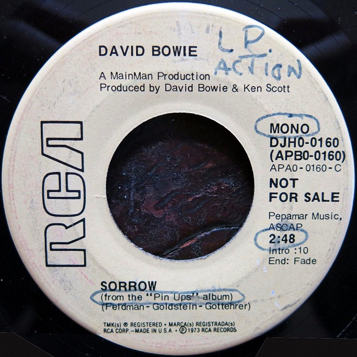 David Bowie Sorrow USA promo side 2