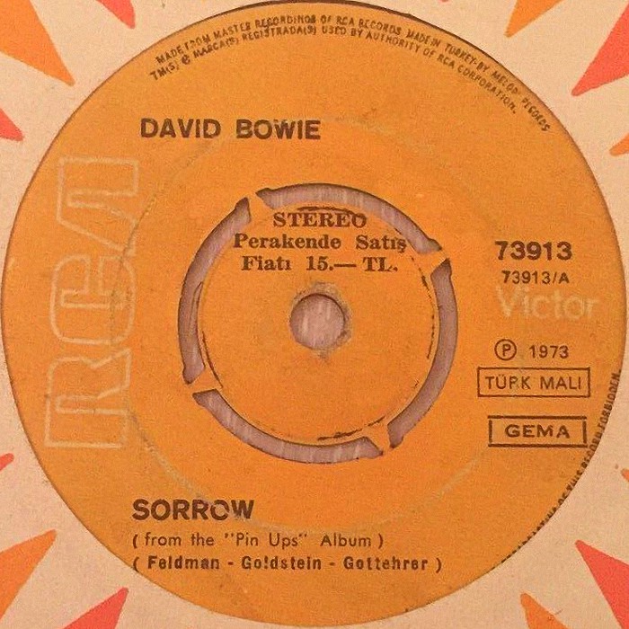 David Bowie Sorrow Turkey side 1