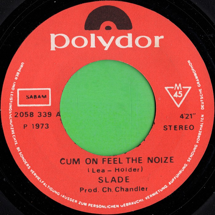 Slade Cum On Feel The Noize Belgium side 1 #3