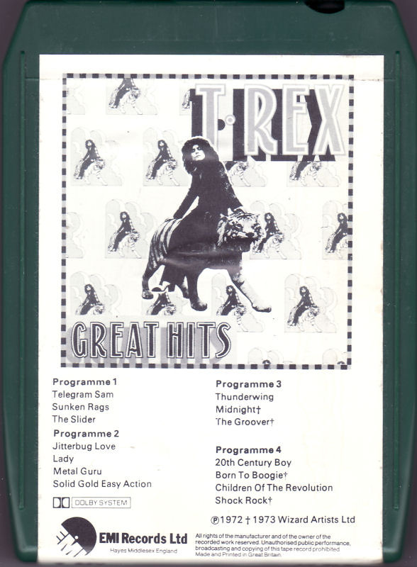 T. Rex Great Hits tape front