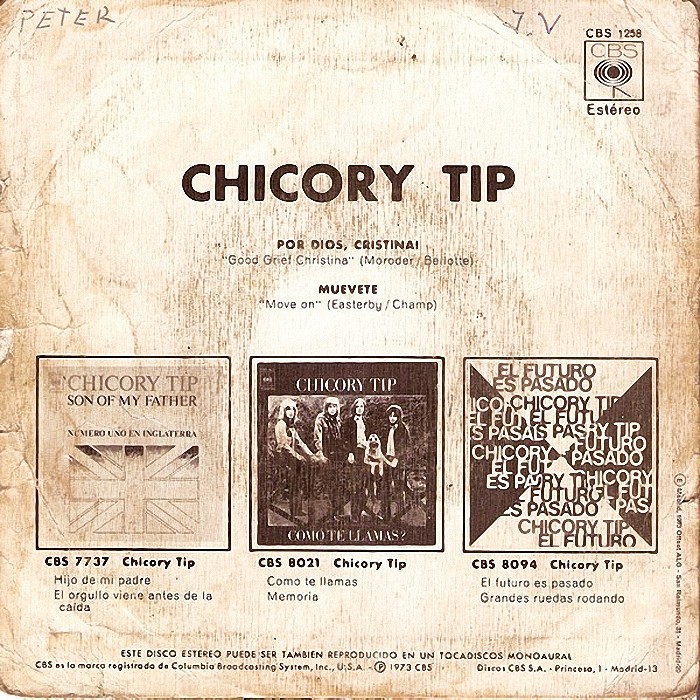 Chicory Tip Good Grief Christina Spain back