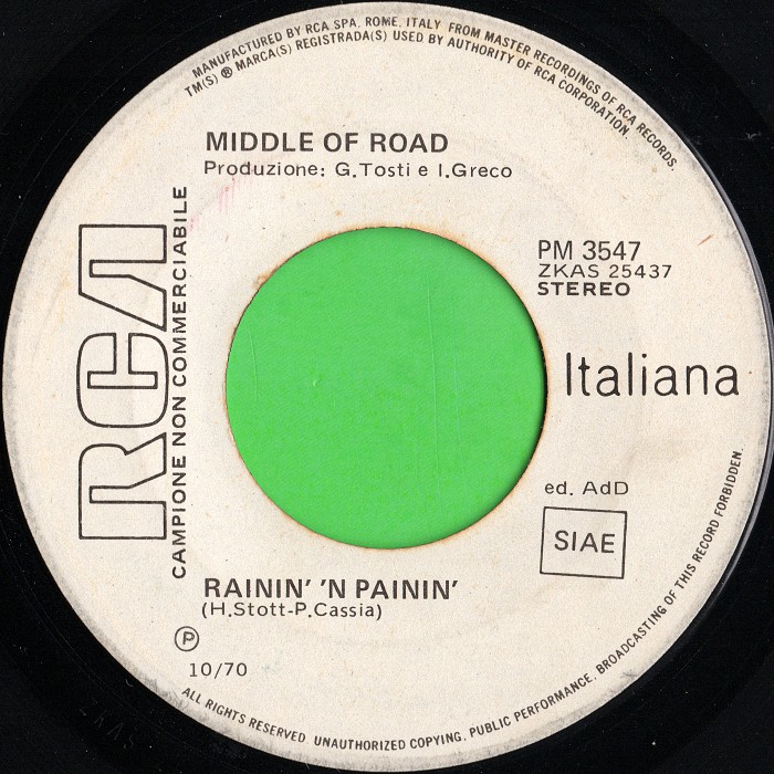 Middle of the Road Chirpy Chirpy Cheep Cheep Italy promo side 2