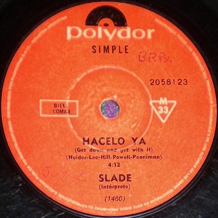Slade Get Down And Get With It Argentina side 1