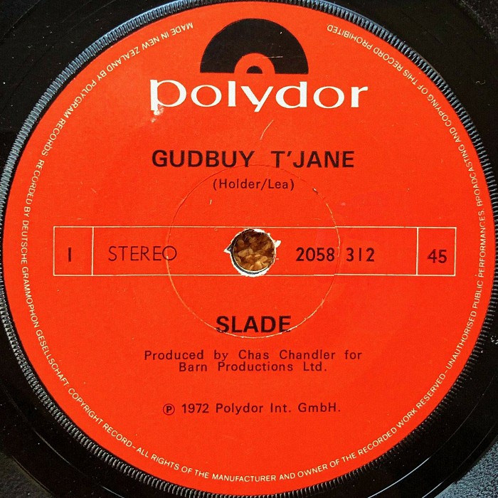 Slade Gudbuy T' Jane New Zealand side 1