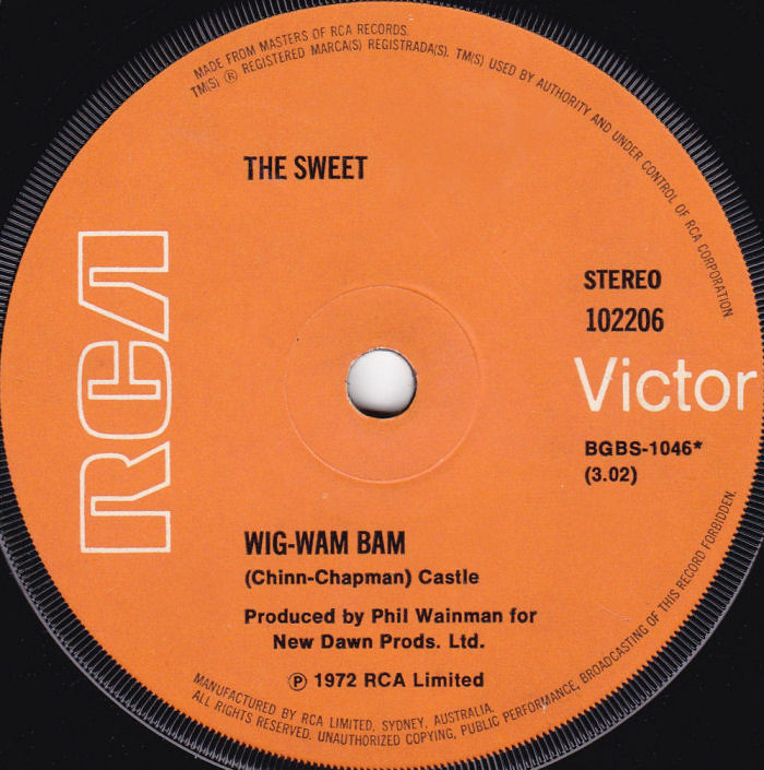 The Sweet Wig-Wam Bam Australia side 1 #4