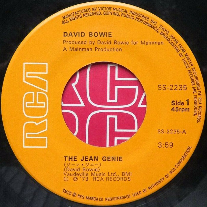 David Bowie The Jean Genie Japan side 1