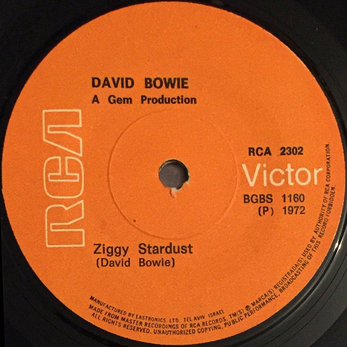 David Bowie The Jean Genie Israel side 2